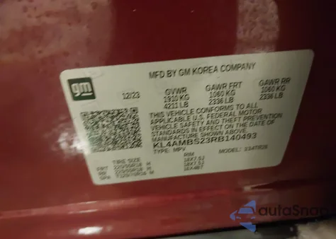 2024 Buick Encore Gx Preferred Fwd from USA, damaged, VIN KL4AMBS23RB140493